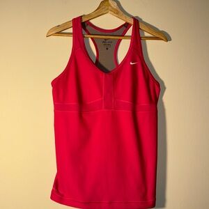 Nike Women’s DRI-FIT Swoosh Pink Size Large Racerback Tank